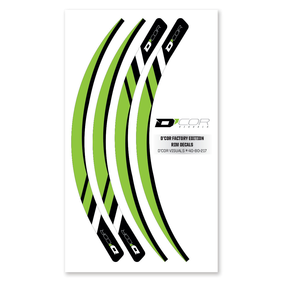 D-cor Rim Decals Green 4 Pc Set Grn - Offroad Collection