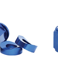 Dubya Rim Lock Nut & Valve Cap Kit Blue - Black - Tires Wheels