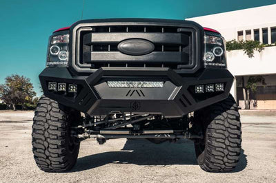 Road Armor 11-16 Ford F-250 SPARTAN Front Bumper Bolt-On Pre-Runner Guard - Tex Blk - Bumpers Grilles & Guards