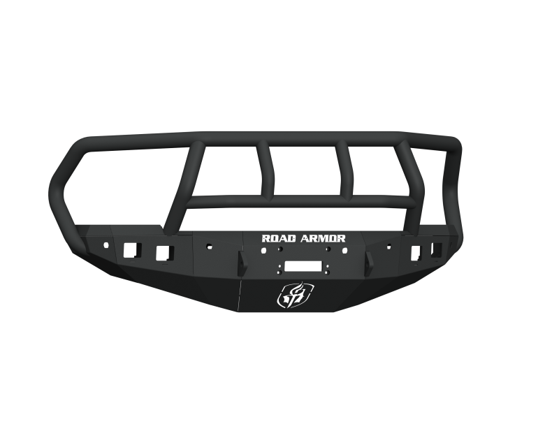 Road Armor 16-18 Ram 2500 Stealth Front Winch Bumper w/Titan II Guard/6 Sensor Holes - Tex Blk - Bumpers Grilles &