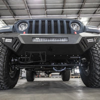 Road Armor 18-20 Jeep Wrangler JL SPARTAN Bolt-On Front Bumper Skid Plate Guard - Tex Blk - Bumpers Grilles & Guards