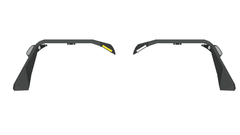 Road Armor 18-20 Jeep Wrangler JL Stealth Front Fender Flare w/Switchback LED DRL - Tex Blk - Bumpers Grilles & Guards