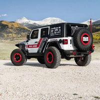 Road Armor 18-20 Jeep Wrangler JL Stealth Rear Bumper Mid Width w/Tire Carrier Assembly - Tex Blk - Bumpers Grilles &