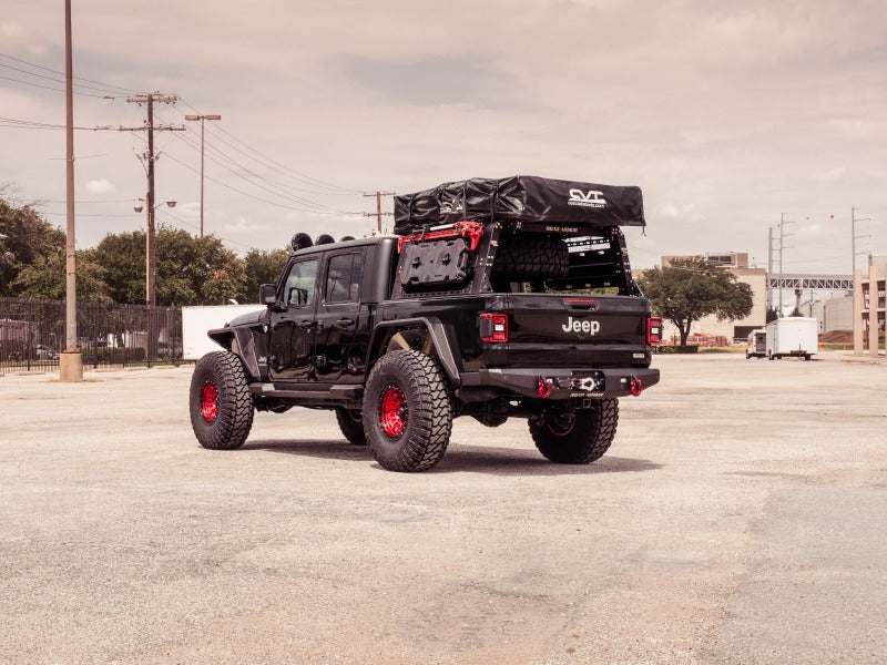 Road Armor 2020 Jeep Gladiator JT Stealth Rear Winch Bumper (for 9500lb Remote Winch) - Tex Blk - Bumpers Grilles &