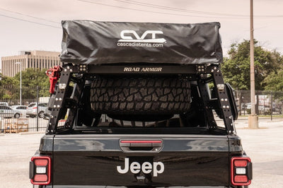 Road Armor Universal 5ft Bed TRECK Adj Rack - Tex Blk (w/o Brackets) - Truck Accessories