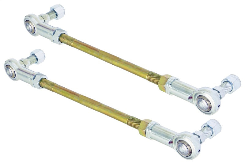 RockJock Adjustable Sway Bar End Link Kit 10 1/2in Long Rods w/ Heims and Jam Nuts pair - Suspension