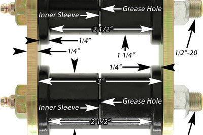 RockJock Boomerang YJ Leaf Spring Shackles Rear w/ Urethane Bushings For Pro Comp Springs - Suspension