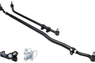 RockJock JL/JT Currectlync Steering System Forged Drag Link 42mm Tie Rod Tube w/Stabilizer Brackets - Suspension