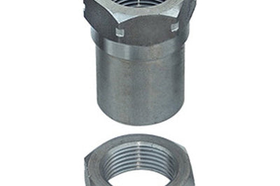 RockJock Threaded Bung With Jam Nut 1in-14 LH Thread Set - Fabrication