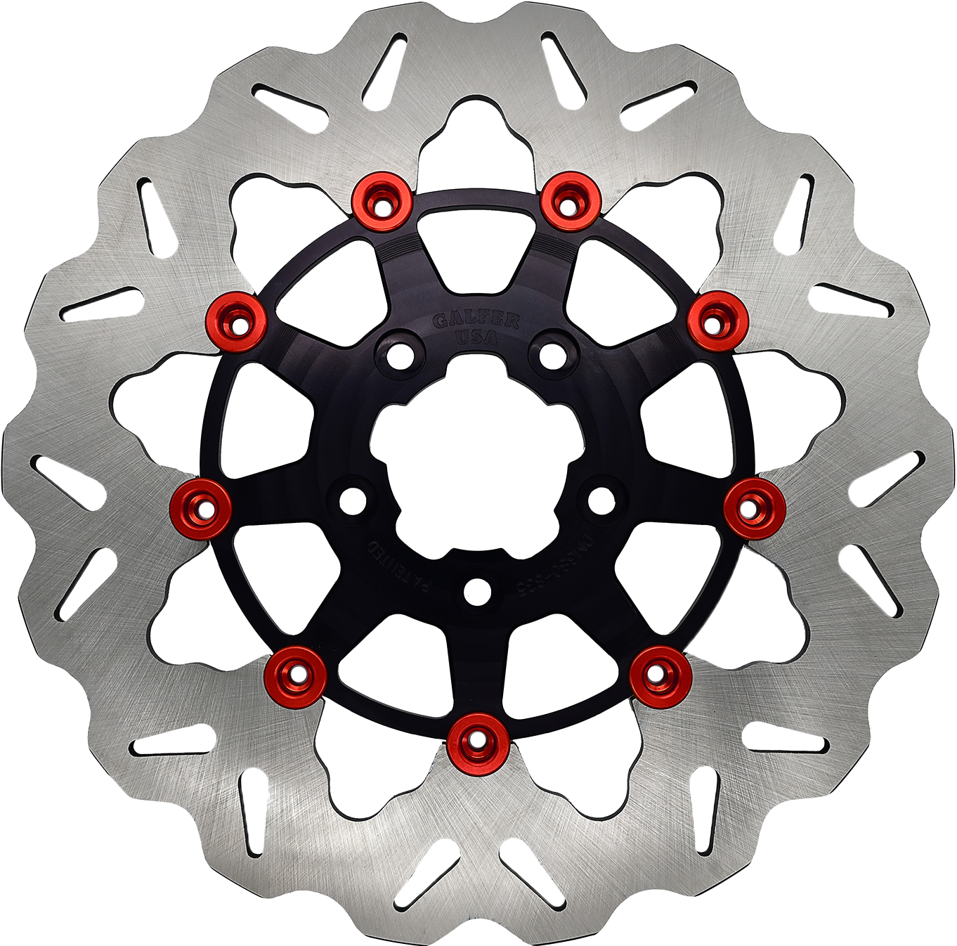 Galfer Rotor 11.5’’ Floating Wave Fr Black/red Buttons - Black/Red - Harddrive Products