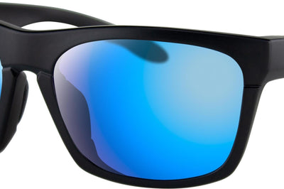 Bobster Route Sunglasses Mt Gry Tort W/pur Hd/light Blue Revo Mir - Matte Black - Harddrive Products