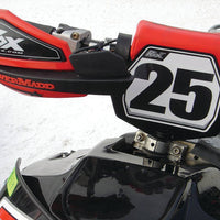 Rox S/m Front Number Plate Blk - Snowmobile Collection
