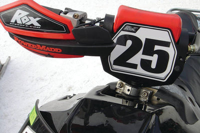 Rox S/m Front Number Plate Blk - Snowmobile Collection