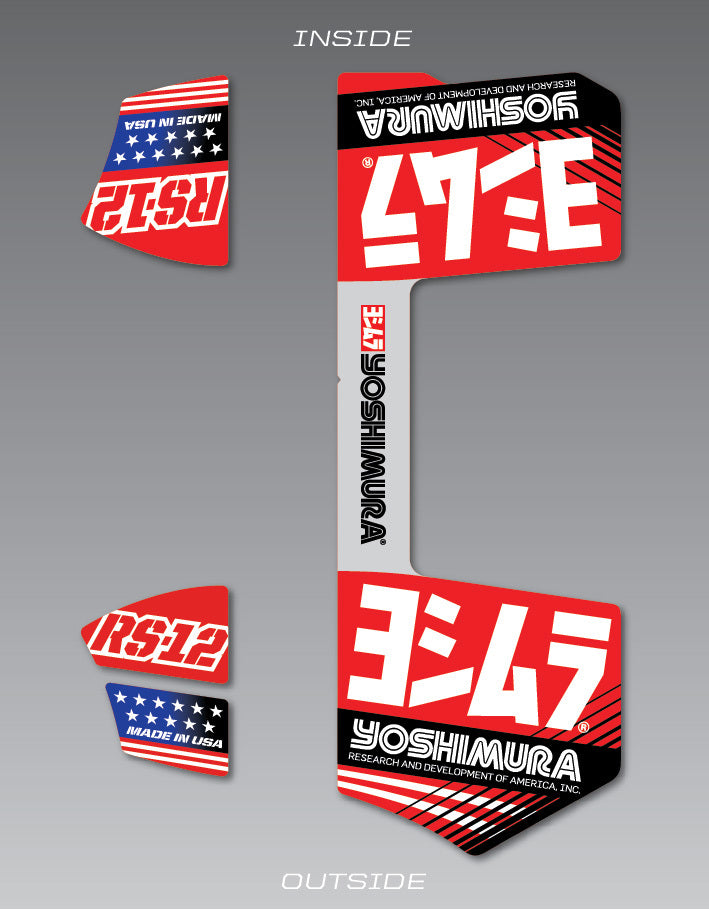 YOSHIMURA Rs 12 Muffler Decal Set