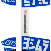YOSHIMURA Rs12 Muffler Decals Blue