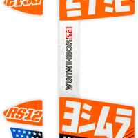 YOSHIMURA Rs12 Muffler Decals Orange