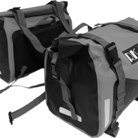 RKA Rugged Motorcycle Saddlebags 60l Black/Gray Pair