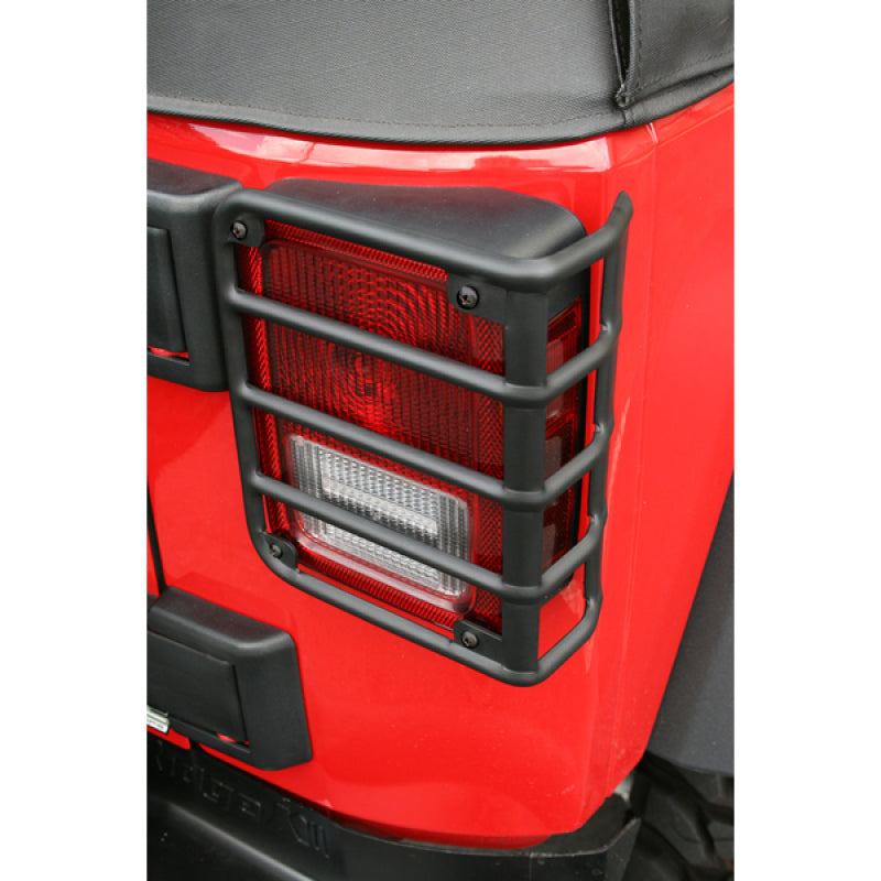 Rugged Ridge 07-18 Jeep Wrangler Black Tail Light Euro Guards - Lights