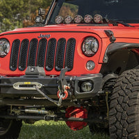 Rugged Ridge 07-18 Jeep Wrangler JK Arcus Front Bumper Set w/Tray & Hooks - Bumpers Grilles Guards