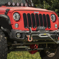 Rugged Ridge 07-18 Jeep Wrangler JK Arcus Front Bumper Set w/Tray & Hooks - Bumpers Grilles Guards