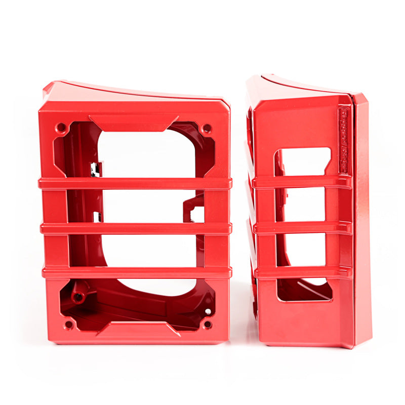 Rugged Ridge 07-18 Jeep Wrangler JK Red Elite Tail Light Guards - Lights