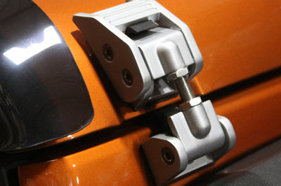 Rugged Ridge 07-18 Jeep Wrangler JK Silver Hood Catch Kit - Fabrication