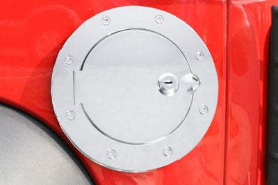 Rugged Ridge 07-18 Jeep Wrangler JK Stainless Steel Locking Gas Cap Door - Fuel Delivery