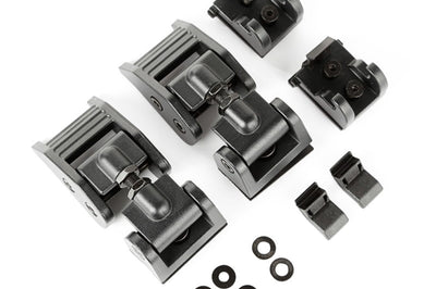 Rugged Ridge 07-18 Jeep Wrangler JK Textured Black Hood Catches - Fabrication