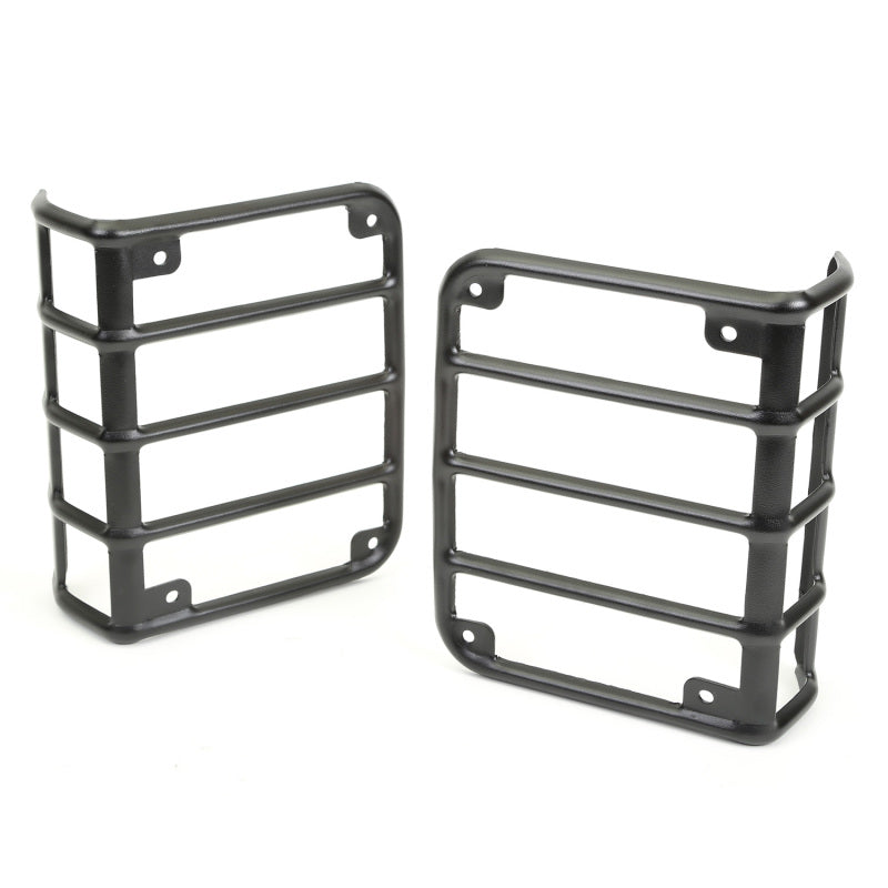 Rugged Ridge 07-18 Jeep Wrangler Textured Black Tail Light Euro Guards - Lights