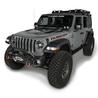 Rugged Ridge 18-20 Jeep Wrangler JL/JT Arcus Front Bumper Set w/ Overrider - Bumpers Grilles & Guards