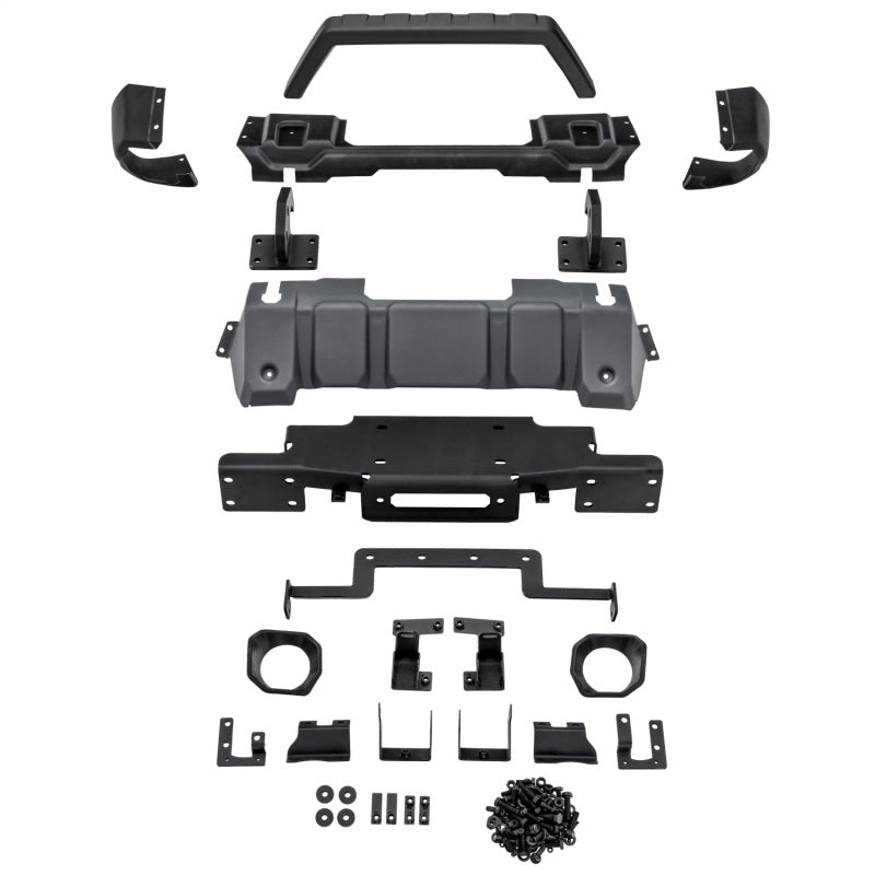 Rugged Ridge 18-21 Jeep Wrangler/Gladiator (JL/JT) Venator Modular Bumper - Black - Bumpers Grilles & Guards