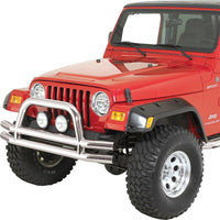 Rugged Ridge 3-In Double Tube Front Bumper SS 76-06 Models - Bumpers Grilles & Guards