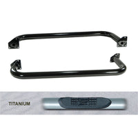Rugged Ridge 3-In Round Side Step Titanium 97-06TJ - Nerf Bars & Running Boards