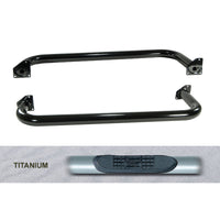 Rugged Ridge 3-In Round Side Step Titanium 97-06TJ - Nerf Bars & Running Boards