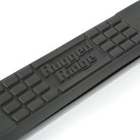 Rugged Ridge 3-In Round Side Steps Black 07-18 2-Door Jeep Wrangler - Nerf Bars & Running Boards