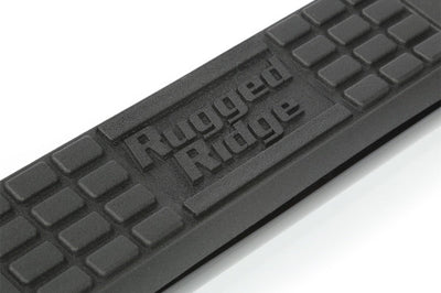 Rugged Ridge 3-In Round Side Steps Black 07-18 2-Door Jeep Wrangler - Nerf Bars & Running Boards