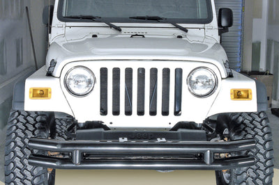 Rugged Ridge 3in Double Tube Bumper 76-06 Jeep CJ / Wrangler - Bumpers Grilles & Guards