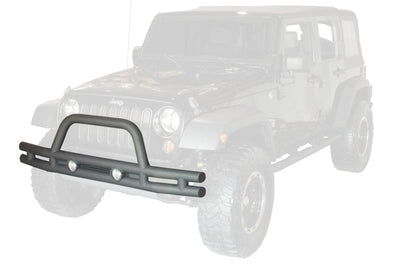 Rugged Ridge 3in Double Tube Front Bumper 07-18 Jeep Wrangler - Bumpers Grilles & Guards
