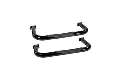Rugged Ridge 3in Round Tube Side Steps Black 76-83 CJ5 - Nerf Bars & Running Boards