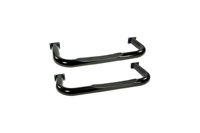 Rugged Ridge 3in Round Tube Side Steps Black 76-83 CJ5 - Nerf Bars & Running Boards