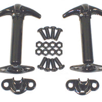 Rugged Ridge 41-95 Jeep CJ / Wrangler Black Hood Catch Kit - Fabrication