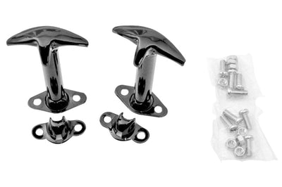 Rugged Ridge 41-95 Jeep CJ / Wrangler Black Hood Catch Kit - Fabrication