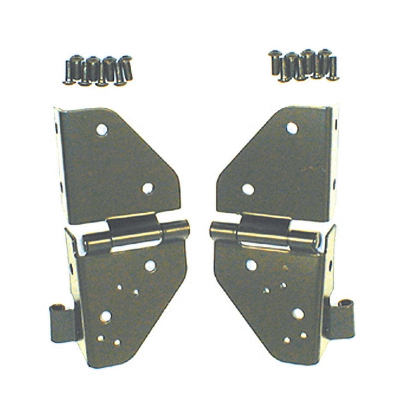 Rugged Ridge 76-86 Jeep CJ / 87-95 Wrangler YJ Black Windshield Hinges - Engine Components