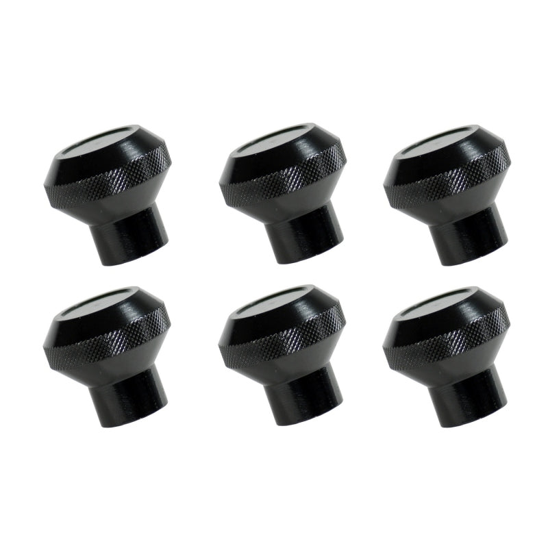 Rugged Ridge 76-86 Jeep CJ Black Billet Stainless Steel Dash Knob Set - Interior Accessories
