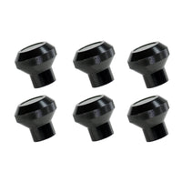Rugged Ridge 76-86 Jeep CJ Black Billet Stainless Steel Dash Knob Set - Interior Accessories