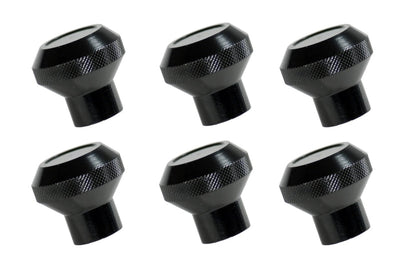 Rugged Ridge 76-86 Jeep CJ Black Billet Stainless Steel Dash Knob Set - Interior Accessories