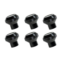 Rugged Ridge 76-86 Jeep CJ Black Billet Stainless Steel Dash Knob Set - Interior Accessories