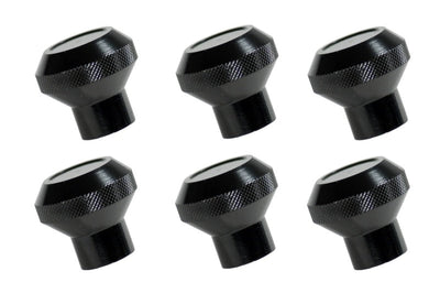 Rugged Ridge 76-86 Jeep CJ Black Billet Stainless Steel Dash Knob Set - Interior Accessories