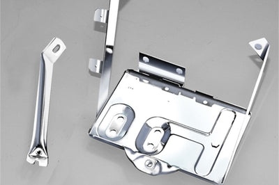 Rugged Ridge 76-86 Jeep CJ Stainless Steel Battery Tray Kit - Batteries Starting & Charging