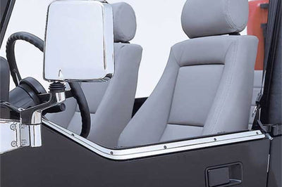 Rugged Ridge 87-95 Jeep Wrangler YJ Stainless Steel Half Door Retaining Channel - Exterior Styling